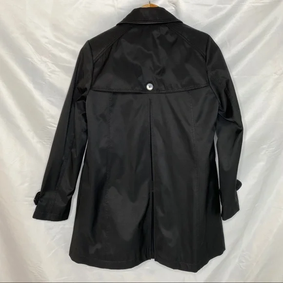 DKNY Black Rain Jacket, Fully Lined Medium - Picture 3 of 8